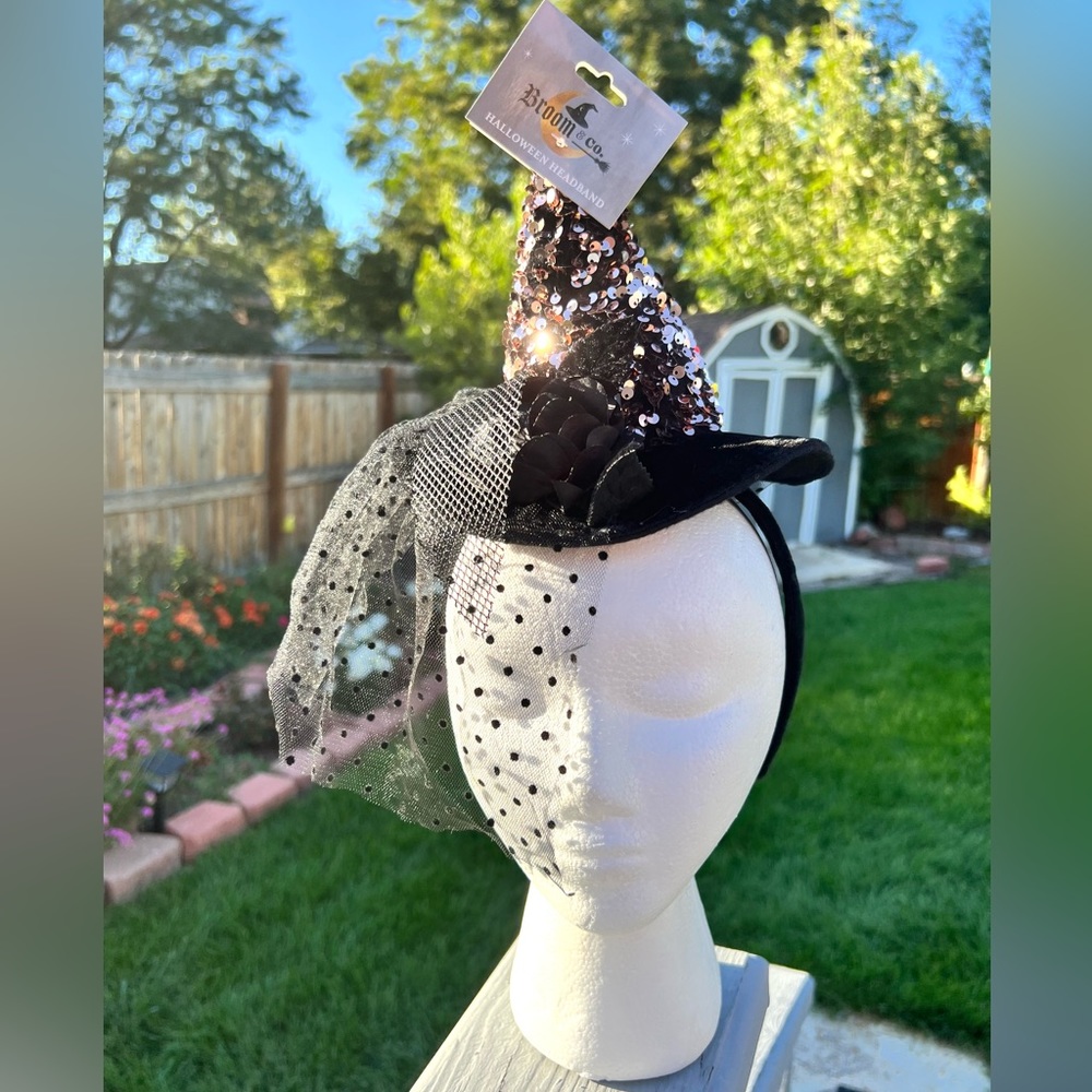 Witch Headband Hat with Sequins